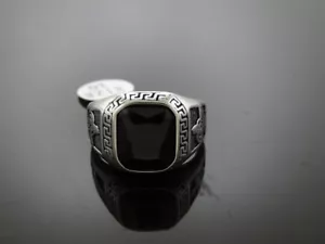 14k White Gold Plated Stainless steel Men's Ring SIZE 10 - Picture 1 of 2