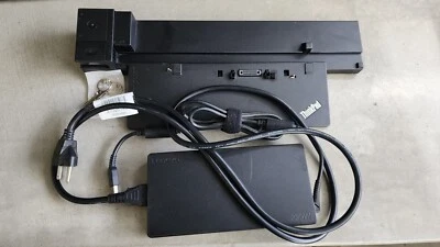 LENOVO THINKPAD WORKSTATION DOCK PN SD20A06045 40A5 & 230W AC ADAPTER & TWO KEYS - Image 1 of 4