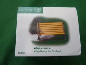 DEPARTMENT 56 VILLAGE ACCESSORIES - "VILLAGE WROUGHT IRON PARK BENCH" #2 - Picture 1 of 4