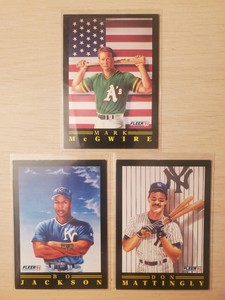 ⚾️ 1991 FLEER STAR INSERT LOT MARK MCGWIRE #4 BO JACKSON #5 MATTINGLY #11