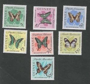 Guinea - Seven Butterfly issues - Mint Never Hinged - Picture 1 of 2