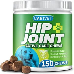 Canivet Hip and Joint Supplement for Dogs - 150 High Strength Joint Care Chews..