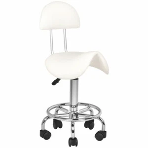 Rollhocker Friseurhocker Kosmetikhocker 6001 Weiss - Bild 1 von 5