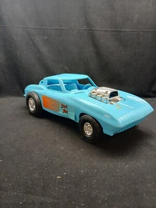 Vintage Processed Plastics Orange Blue Sting Ray Toy Car 14” Long - Picture 1 of 14