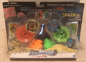 BeyBlade BeyWheelz Shadow Claw Brawl 2-Pack Fortune Zurafa Slammer Drago Spark - Picture 1 of 5