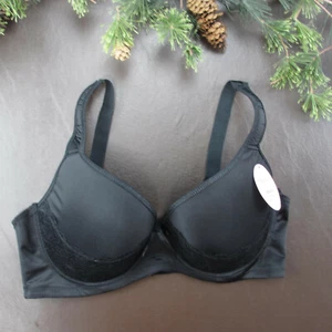 Angelina Bra Size 38DD Black Lace Padded Underwire Adjustable Clasp Back - Picture 1 of 11