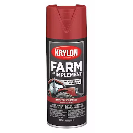 Krylon K01939008 Spray Paint, Massey Ferguson Red, High-Gloss, Solvent, 12 Oz - Image 1 of 1
