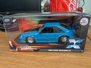JADATOYS 1/24 Fast & Furious 1989 Ford Mustang GT Diecast Car - Picture 1 of 3