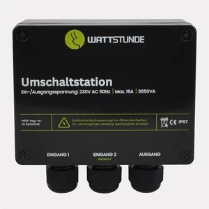 WATTSTUNDE® Netzumschaltung NVS Umschaltstation 16A Netzvorrangschaltung - Bild 1 von 4