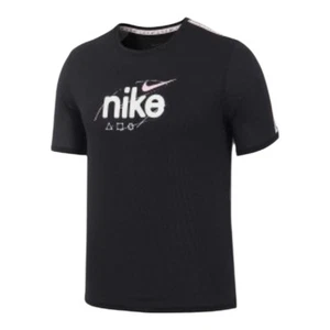 NIKE MENS DRI FIT MILER T-SHIRT BLACK - Picture 1 of 1