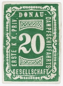 (I.B) Austria Cinderella : Danube Steamship Company 20kr (DDSG) General Duty - Picture 1 of 1