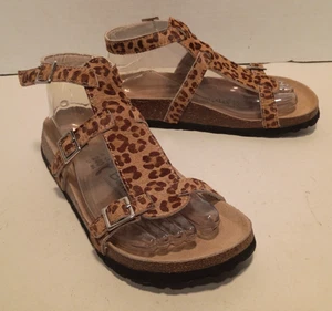 Sandalias para mujer BIRKENSTOCK BETULA talla 37EU/6US 240 con estampado de guepardo y tiras ocultas - Imagen 1 de 12