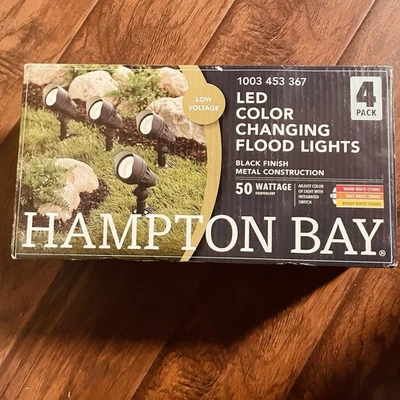 Hampton Bay Black Adjustable Color LED Outdoor Landscape Flood Light 1003453367 - Image 1 of 4