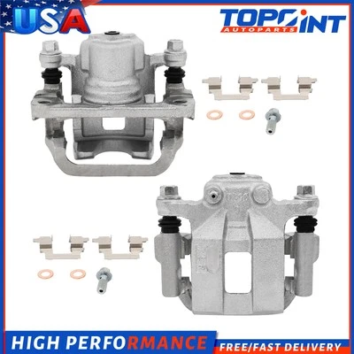 Juego de 2 pinzas de freno traseras de pistón único con soporte para Nissan Rogue Select Foto 1 de 4