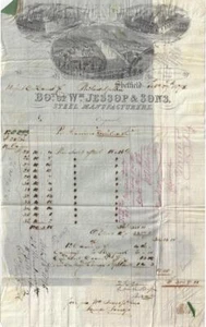 1875 - Invoice from a Prominent English Steelworks to a Philadelphia Factory - Picture 1 of 1