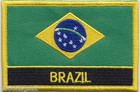 Brazil Flag Embroidered Patch - Sew or Iron on