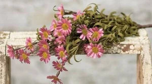 Pink Mini Mountain Daisy Bush Floral Decor Pick - Picture 1 of 1