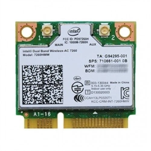 Intel 7260HMW WiFi Wireless 802.11AC 7260 Dual Band Bluetooth BT Mini PCIE Karte - Bild 1 von 1
