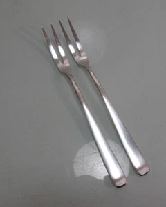 2x Meat Fork Cutting Fork 19cm Hanseat Art Deco Pyramid 2 Piece (001) - Picture 1 of 3