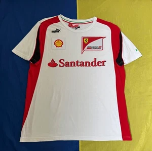 FERRARI FORMULA 1 RACING TEAM SANTANDER VINTAGE SHIRT JERSEY PUMA Sz.M - Picture 1 of 12