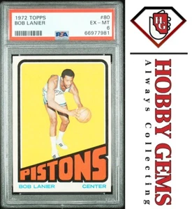 BOB LANIER PSA 6 1972-73 Topps #80 - Imagen 1 de 2