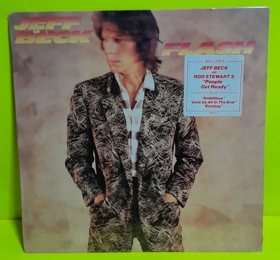 Jeff Beck ‎- Flash - 1985 Vinyl LP (Shrink w/ Hype) - Blues Rock / Guitar