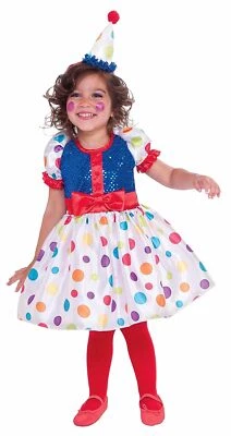 Dottie the Clown Girl Circus Carnival Fancy Dress Up Halloween Child Costume - Image 1 of 2
