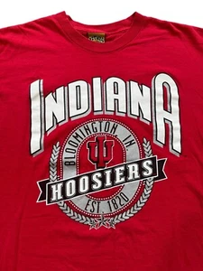 Vintage 1990er Jahre Indiana Hoosiers Einzelstich Mutter Meg Grafik kastenförmig T-Shirt - Bild 1 von 5