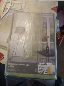 2 x Schlaufenschal uni-Voile, gr.245 cm x 120 cm,farbe ; Apfelgrün - Bild 1 von 3