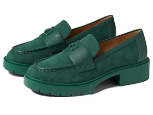 Coach Leah Canvas Loafer Pump Dark Pine 8.5 B (M) - Picture 1 of 1