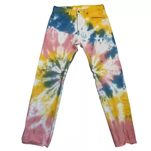Pantalones de mezclilla Levi’s 501 '93 Rainbow Tie Dye botón mosca para hombre talla 31x30 algodón - Imagen 1 de 16