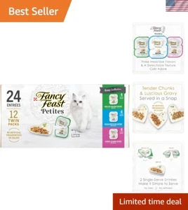High-Protein Cat Food Variety Pack: Salmon, Tuna & Chicken in Break-Apart Tubs - Picture 1 of 11