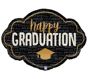 Happy Graduation Congrats Grad Grande 30" Lámina Globo Feliz Cumpleaños Fiesta Jumbo - Imagen 1 de 1