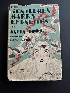 But Gentlemen Marry Brunettes by Anita Loos - 1928 - Signed, 1st Antique Book DJ - Bild 1 von 14