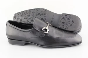 Mocasines de cuero negro Salvatore Ferragamo 'Durham' para hombre talla US 10 - D - Imagen 1 de 6