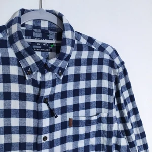 Camisa Ralph Lauren Chaps Vintage Franela M Azul Blanco Cuadros Leñador Patín - Imagen 1 de 10