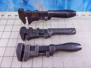 Antique Vintage PEXTO Pipe Monkey Wrench 6 1/2" Solid steel, BEMIS & CALL wood - Picture 1 of 18