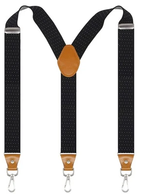 Tirantes para hombre con 3 ganchos giratorios lazos para cinturón de 1,4 pulgadas de ancho ajuste de alta resistencia... Foto 1 de 4