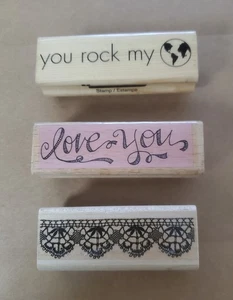 3 Rubber Stamps Mixed Brands - Picture 1 of 5