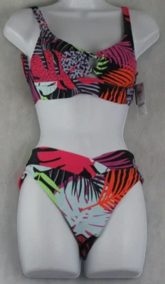 Conjunto de traje de baño bikini Bar III para mujer de 2 piezas Palm Prowl, multi tropical, pequeño Foto 1 de 2