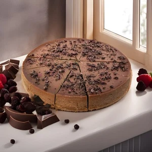 Andy Anand Sugar Free Dark Chocolate Chip Cheesecake 9" 2.8 lbs, Shipped 2nd Day - Picture 1 of 6