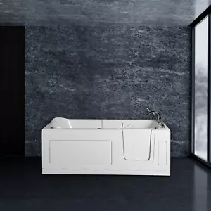Luxus Seniorenbadewanne Acrylwanne Whirlpool Badewanne mit Tür rechts 170x75cm - Bild 1 von 5