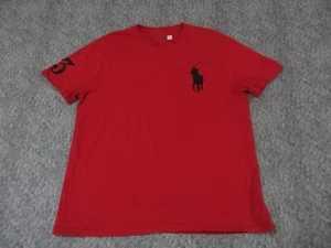Polo Ralph Lauren Big Pony T-Shirt Mens Large Short Sleeve Pullover Red - Picture 1 of 7
