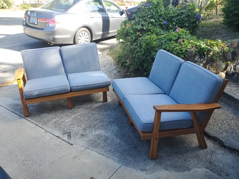 Vintage 2 piece Brandt Ranch Oak Sectional Sofa Cover