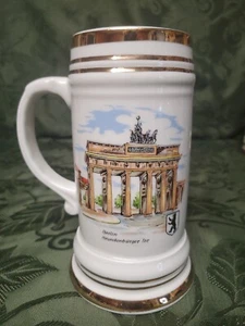 VINTAGE BERLIN BRANDENBURGER TOR BIERKRUG GOLDRAND & AUFDRUCK IM BODEN INNEN - Bild 1 von 11