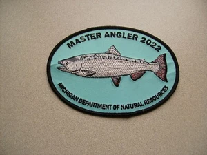  2022 MICHIGAN MASTER ANGLER DNR FISHING ,HUNTING PATCH - DEER - BEAR - TURKEY  - Picture 1 of 1