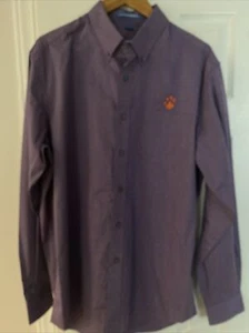 Port Authority Men's Purple Button Down Shirt Clemson University Tigers- Size LT - Picture 1 of 4