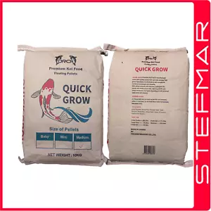 Quickgrow Koi Fish Food High Protein Floating Pellets 10kg Size Medium 5mm -SYD - Picture 1 of 1