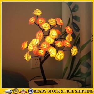 HAOXIU LED Baum Lampe, LED Bonsai Baumlicht Rose Blume Tisch USB Betriebene Inne