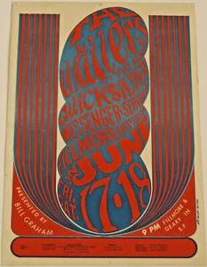 Quicksilver Messenger Service,1st Print 1966 BG-11 Fillmore Concert Poster - Picture 1 of 4